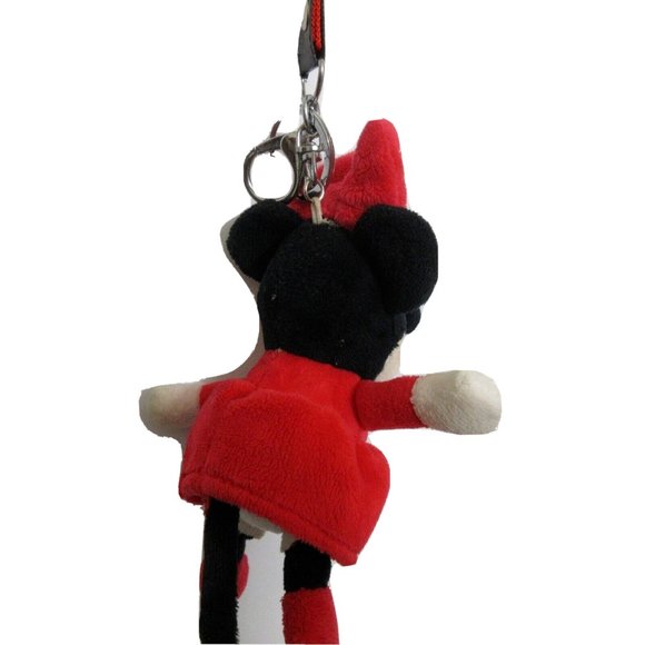 Disney Minnie Mouse 7" x 5" Plush Keychain Backpack Clipon Bag Charm - Picture 4 of 7